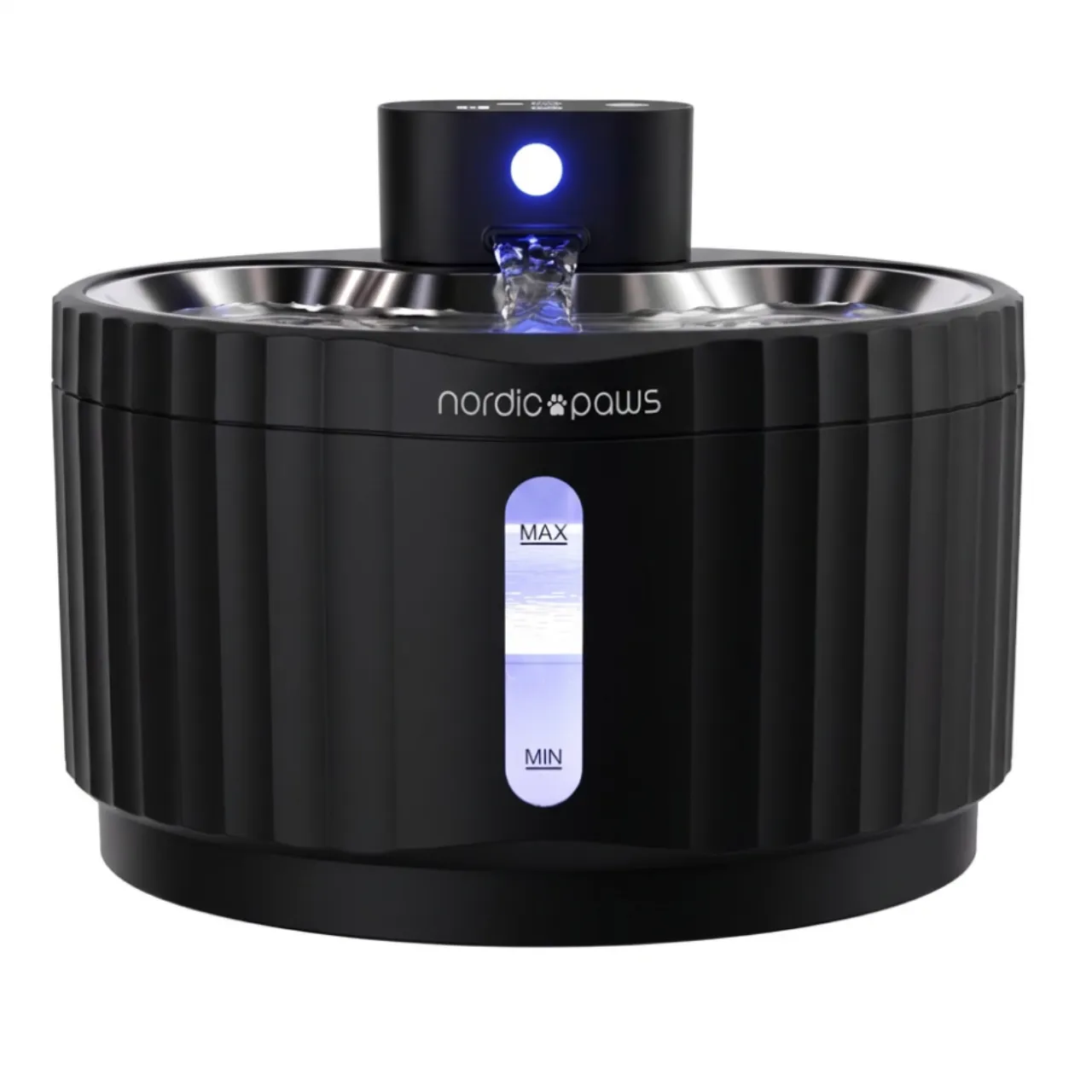 Nordic Paws Glacia trådløs vandfontæne sort 2,8 L